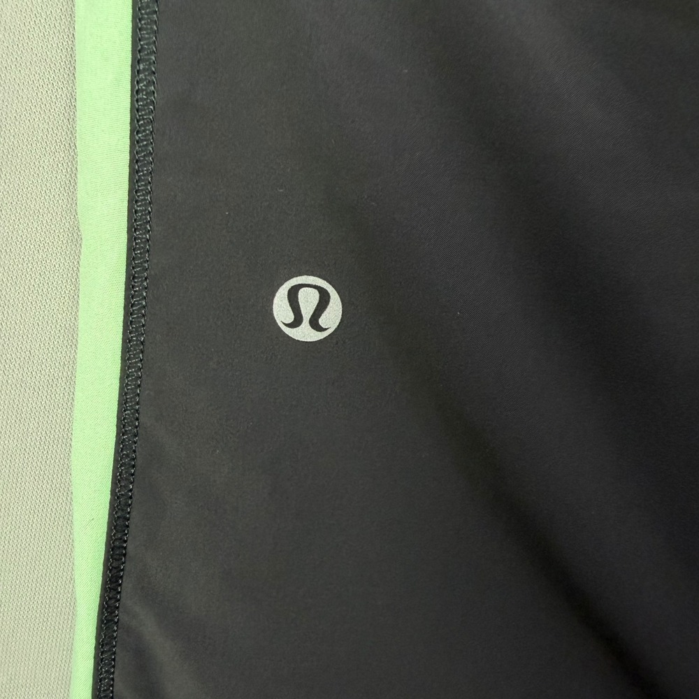 Lululemon Athletica Run Bandit Track Pants Black Mini Hyper Stripe Fresh Teal - Picture 5 of 16